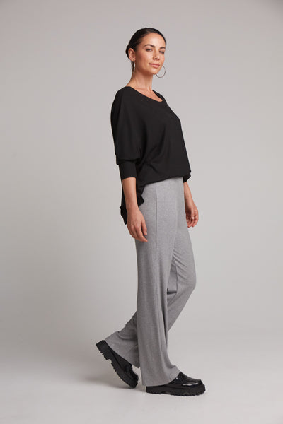 women's grey relaxed eb&ive studio jersey pants trousers