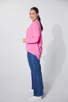 long sleeve, v-neck relaxed sky blouse top from haven in musk pink