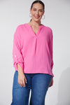 haven sky top musk pink long sleeve relaxed