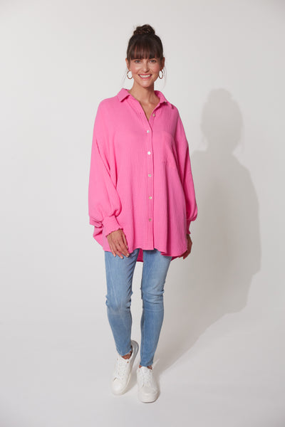 musk pink sky shirt from haven