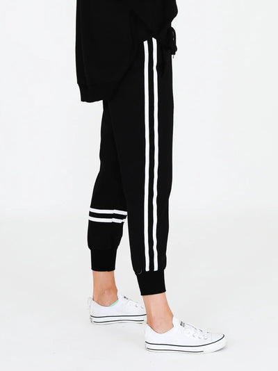 Black 2 Stripe Sweatpants