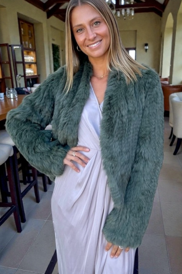 Straight Edge Fur Jacket