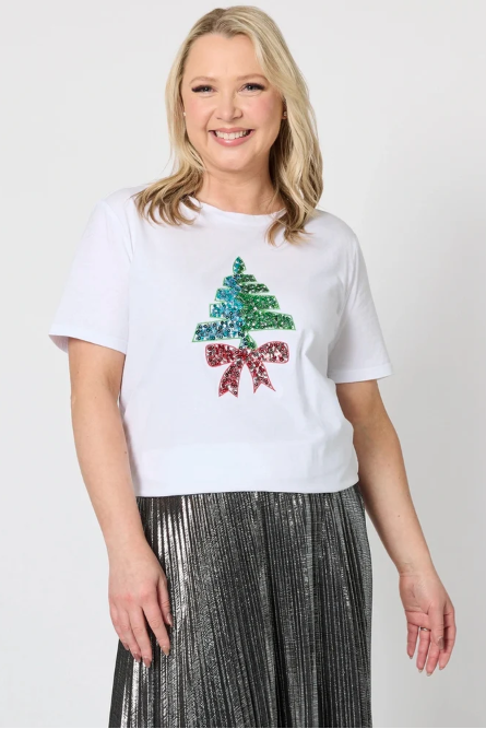 Sequin Christmas Tree Tee