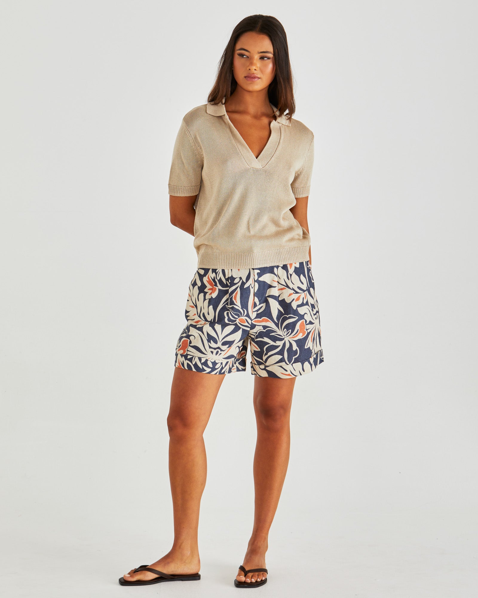 Abbie Knit Polo Top