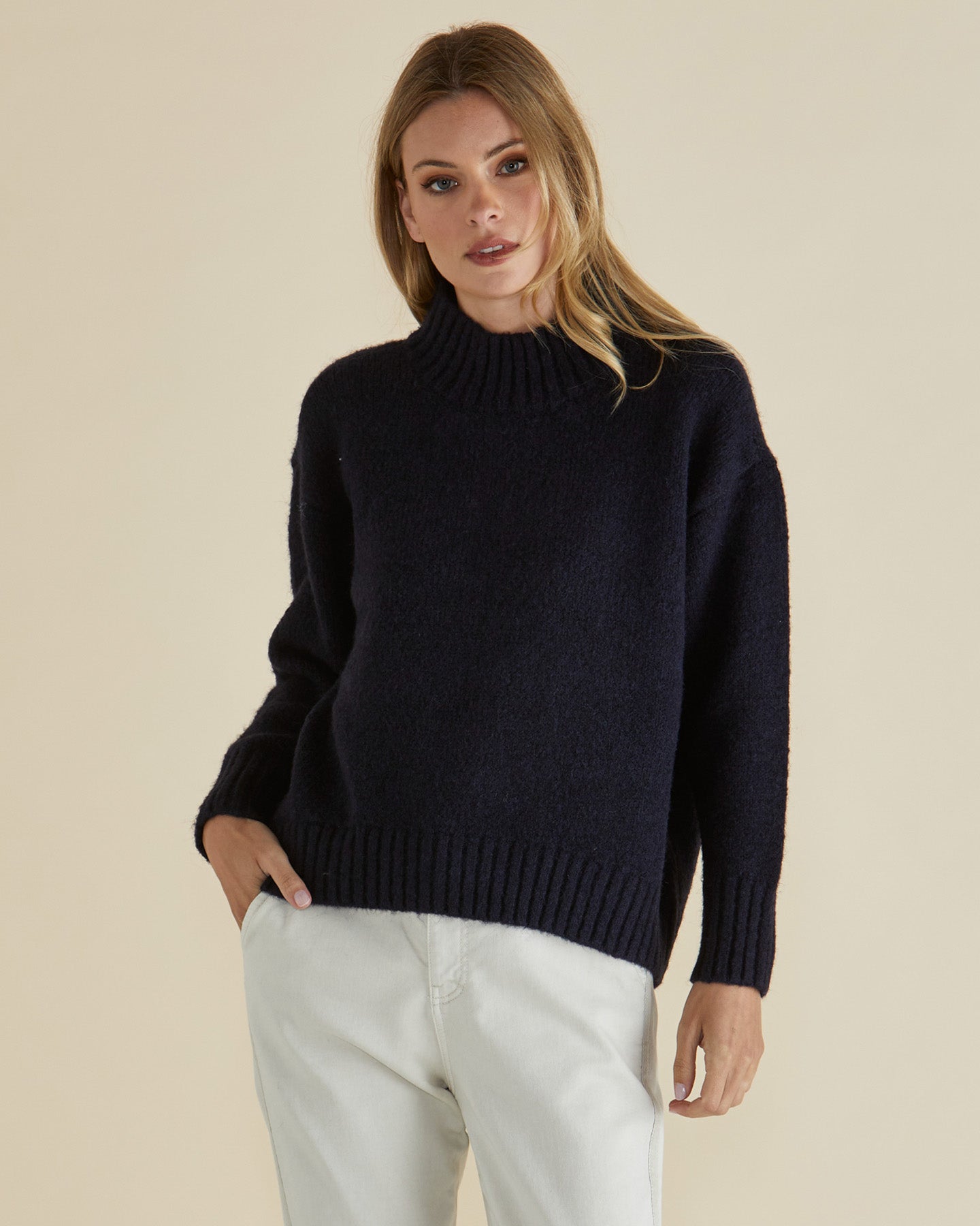 Lola High Neck Knit Jumper