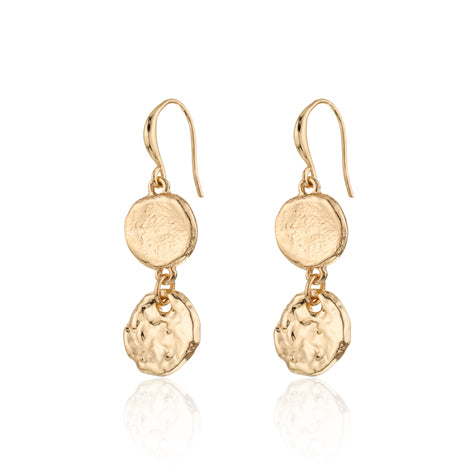 2 Disc Drop Earrings