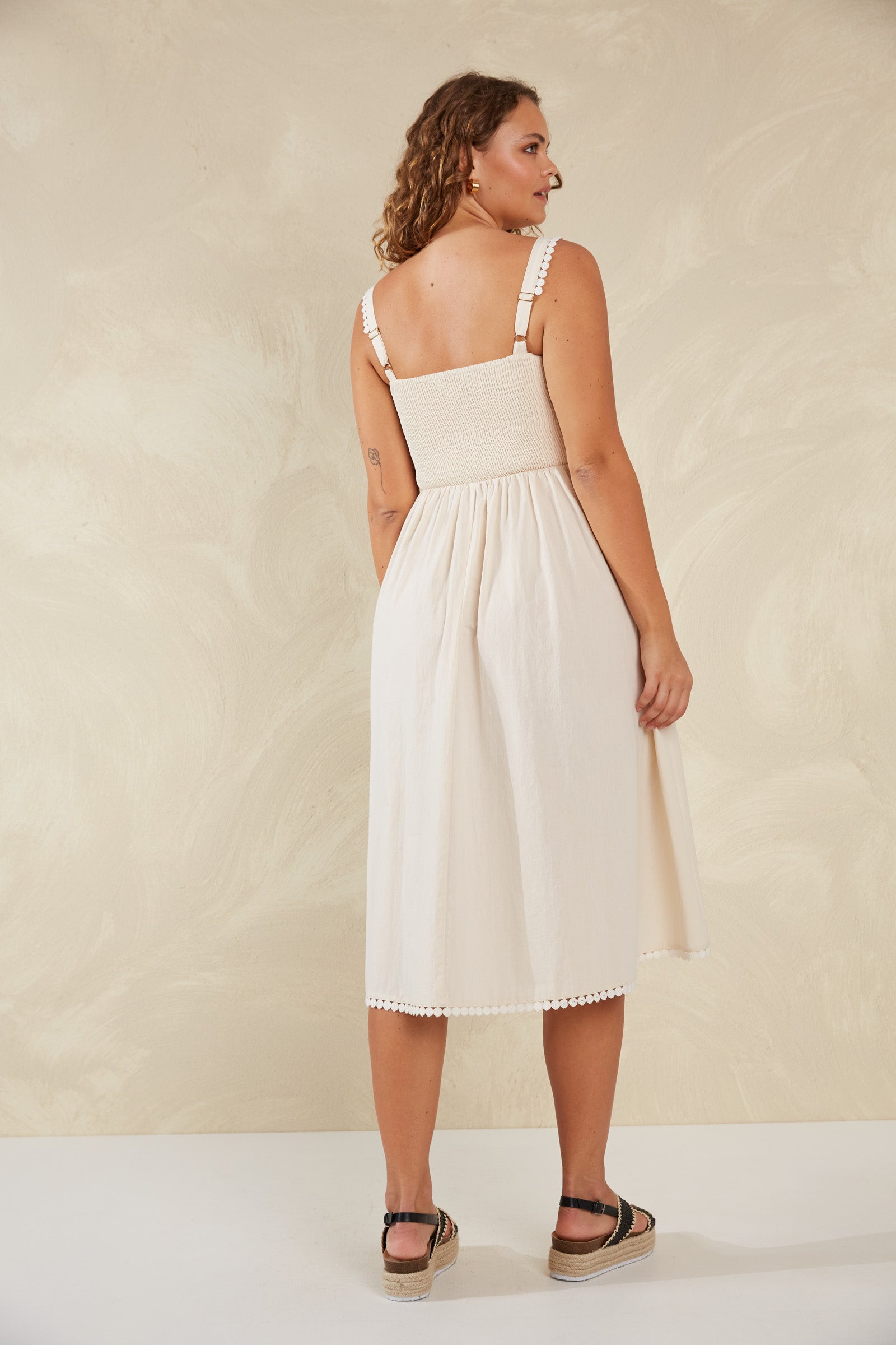 Adelfia Shirred Dress