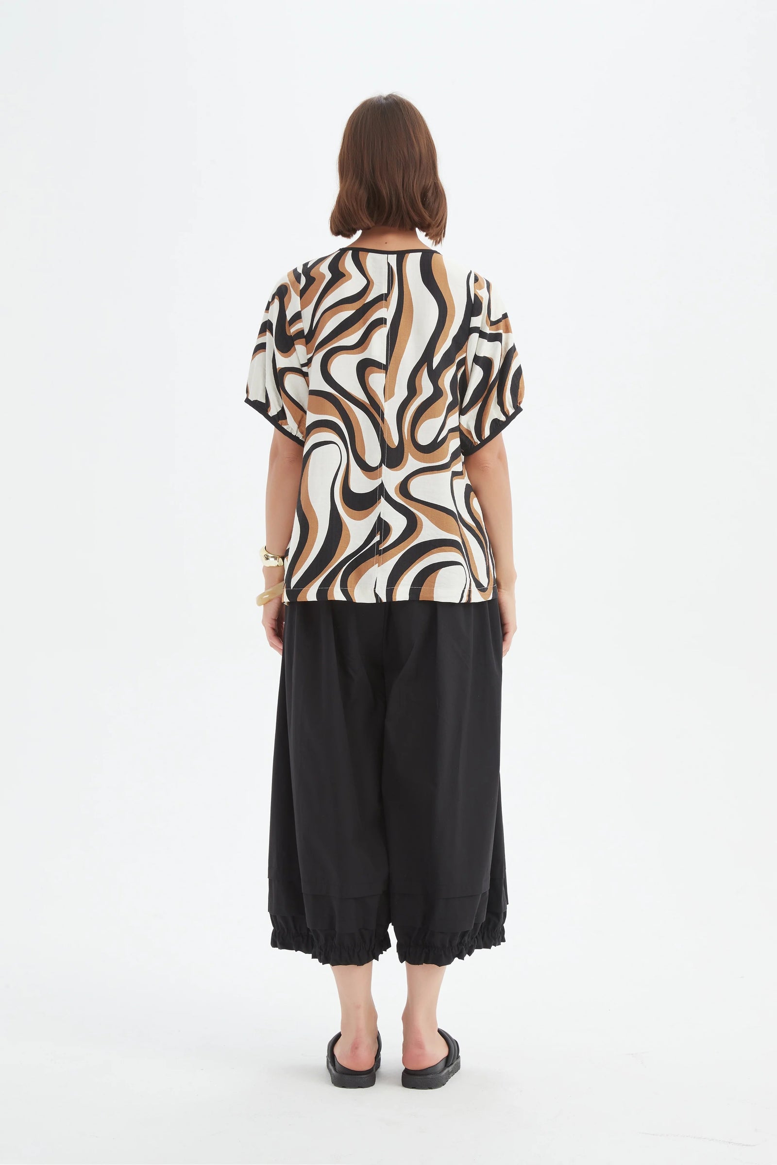 Bishop Sleeve Swirl Top