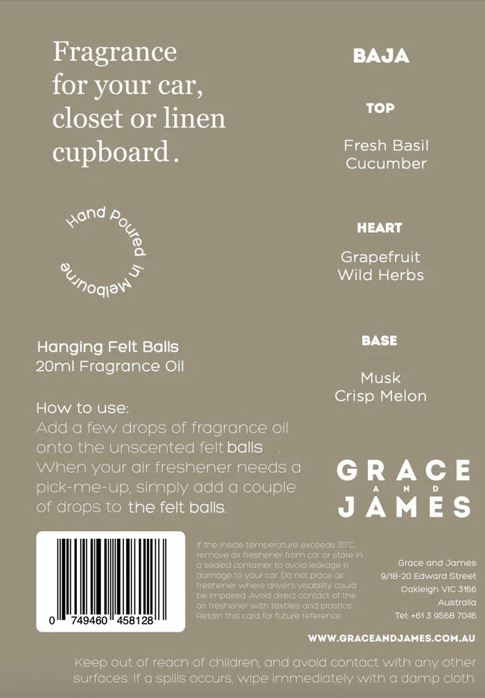 Details of how to use your hanging fragrance felt diffuser.