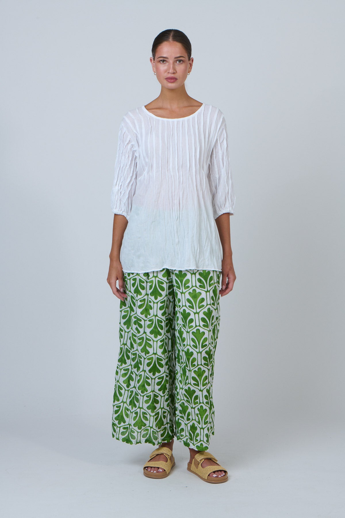 Crinkled Cotton Pant