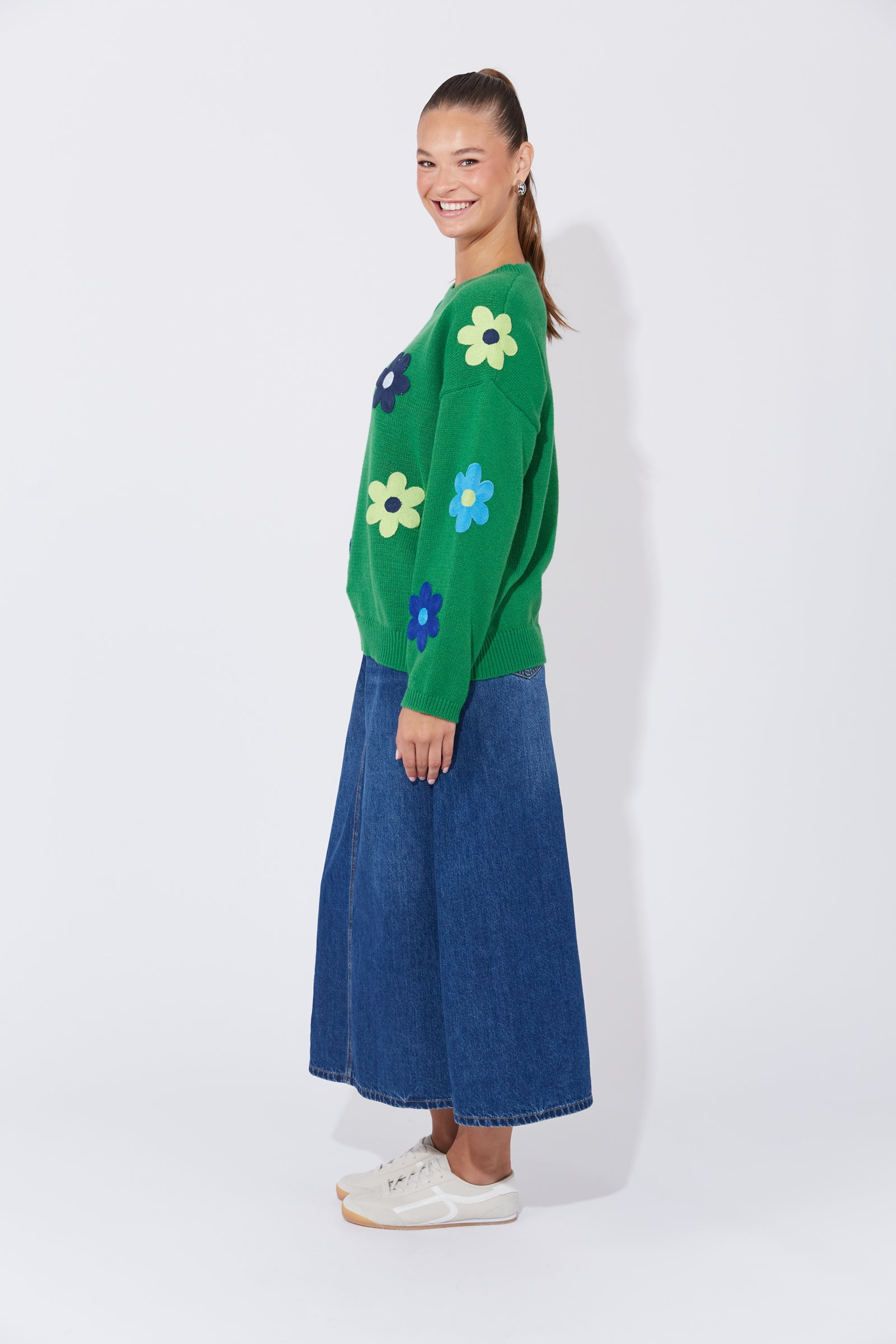 Delphi Flower Knit Jumper