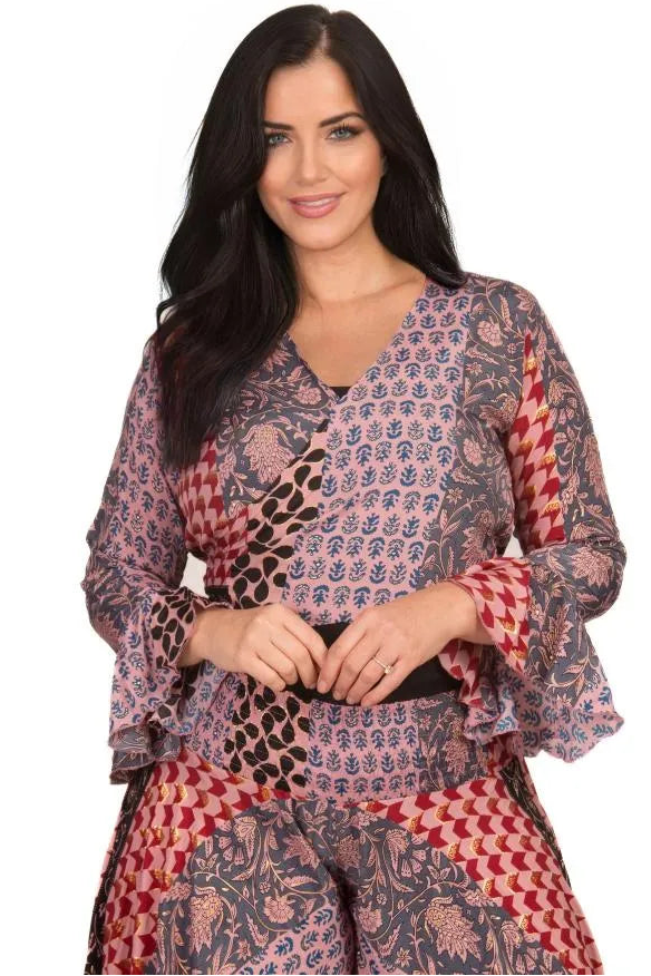 Silvia Wrap Tie Top