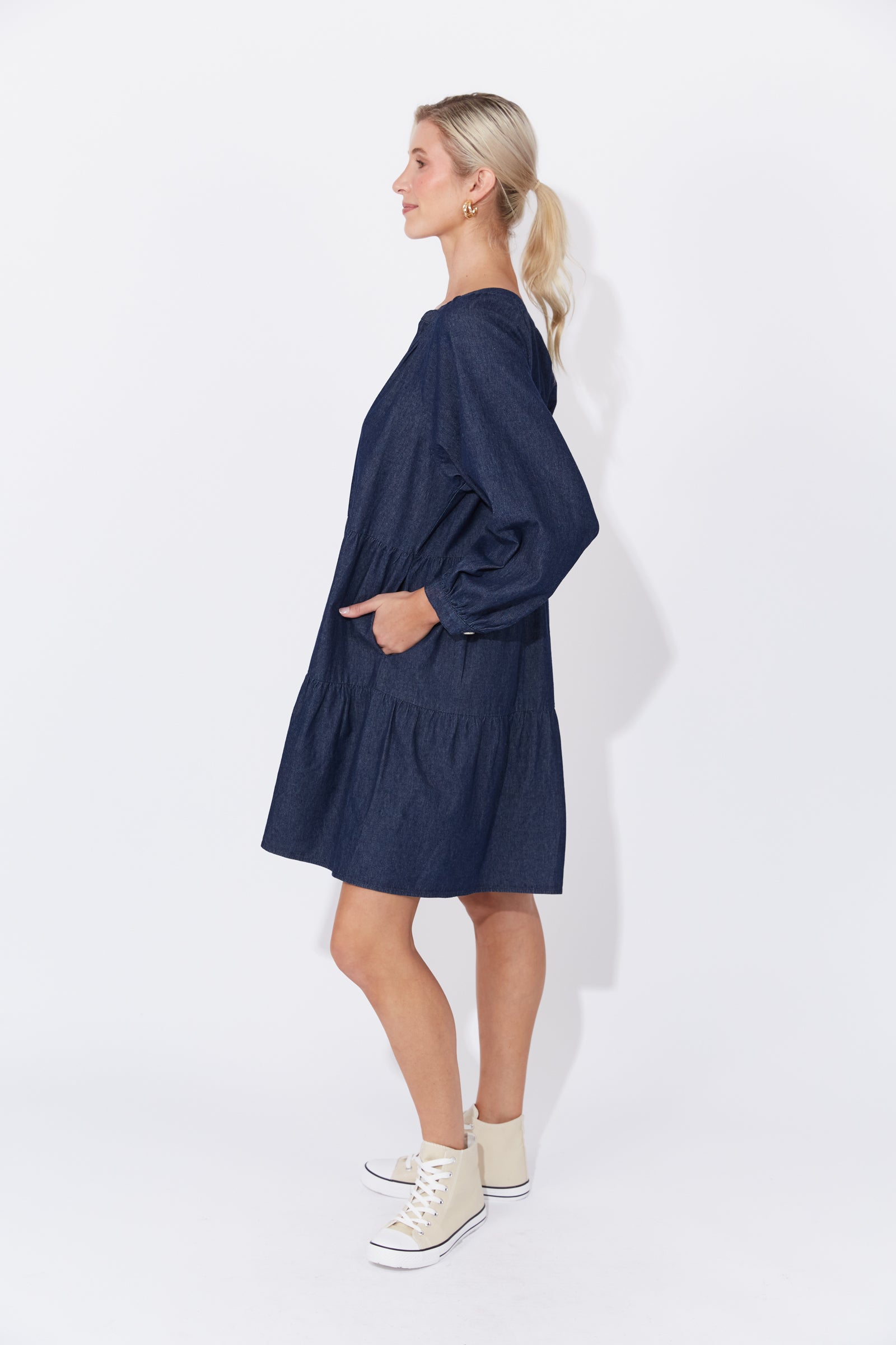 Austin Denim Midi Dress