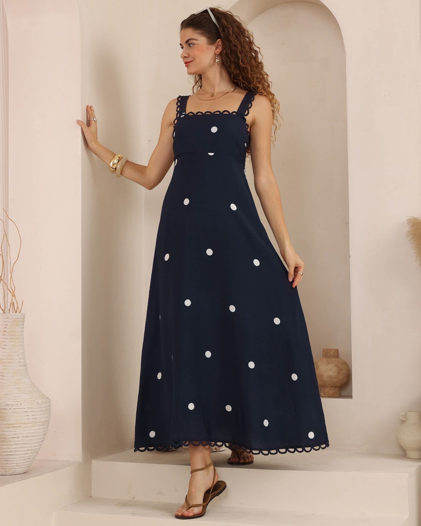 Polka Dot Maxi Dress