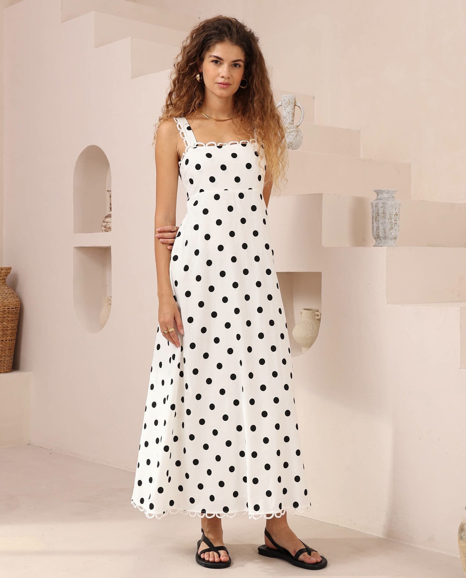 Polka Dot Maxi Dress