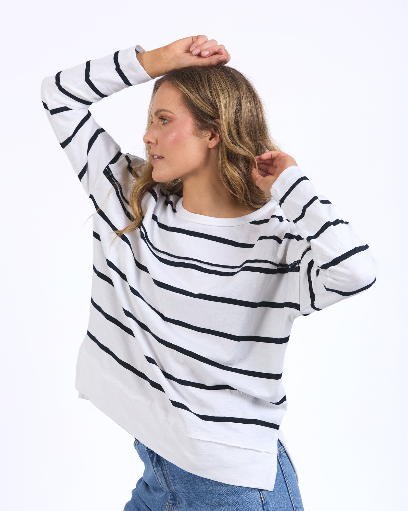 Jayne Striped Throw on Top