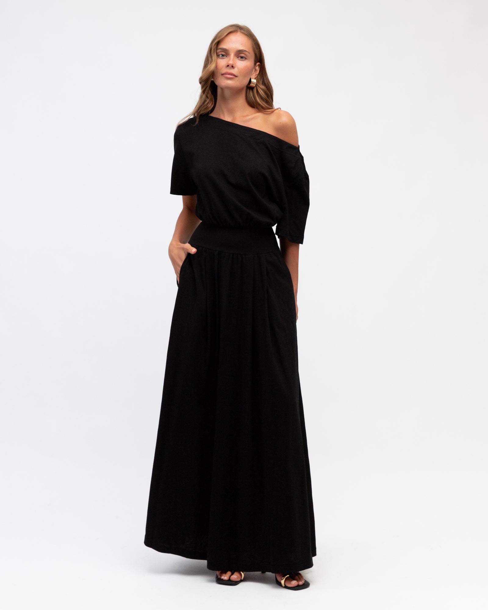 Jenna Boat Neck Maxi Dress