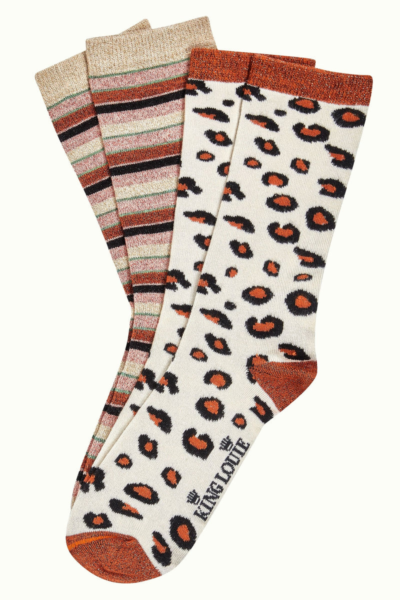 Lapis Stripe Socks 2 Pack