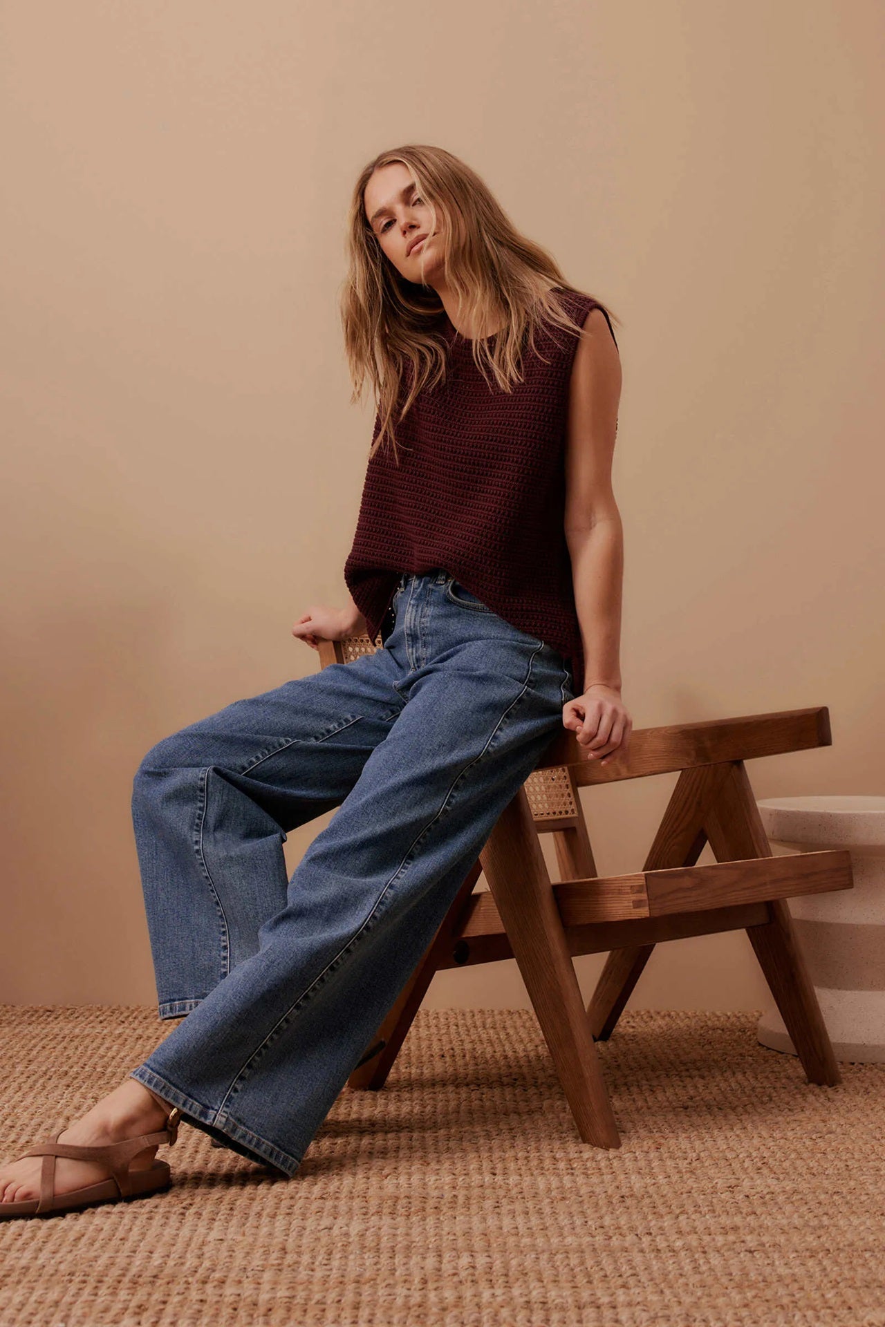 Margot Mesh Knit Tank Top