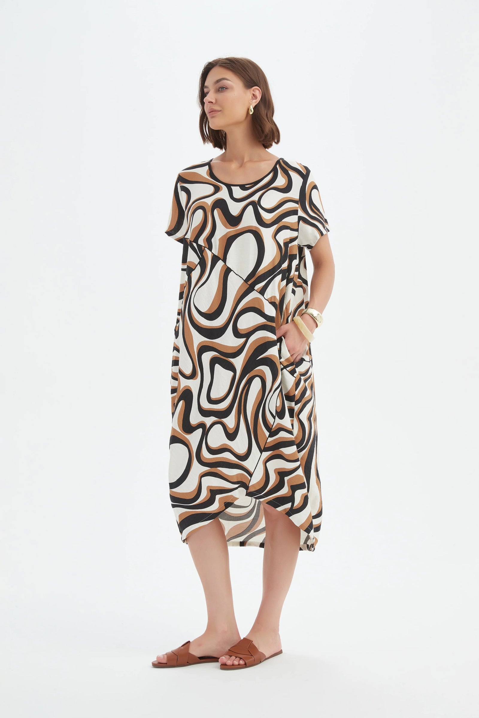 Panel Print Dress