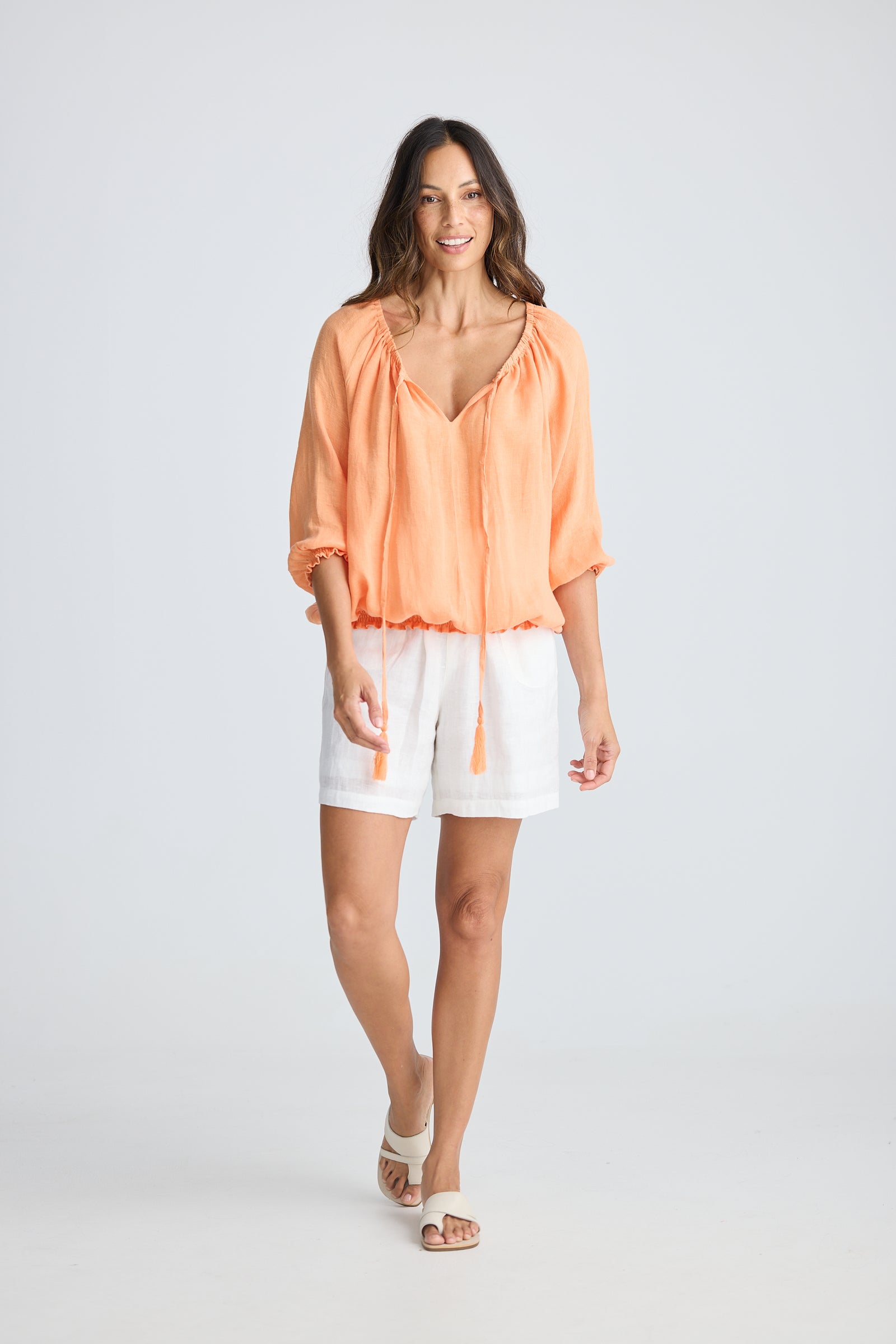 Seaside Top - Linen Gauze