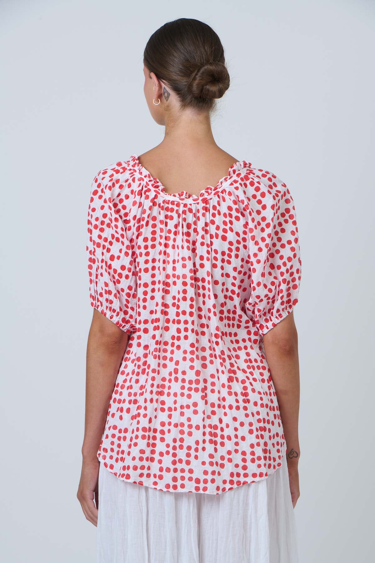 Relaxed Ruffle Detail Top