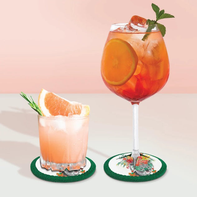 Wine Glass Coasters - Christmas Range