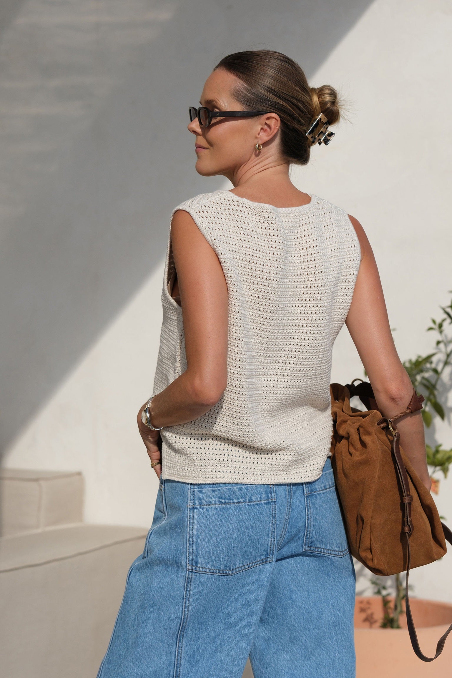 Margot Mesh Knit Tank Top