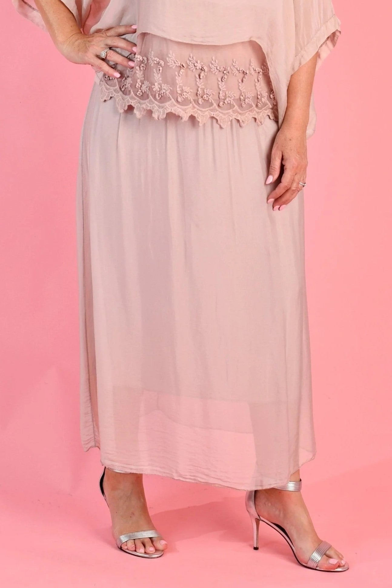 Marta Silk Maxi Skirt