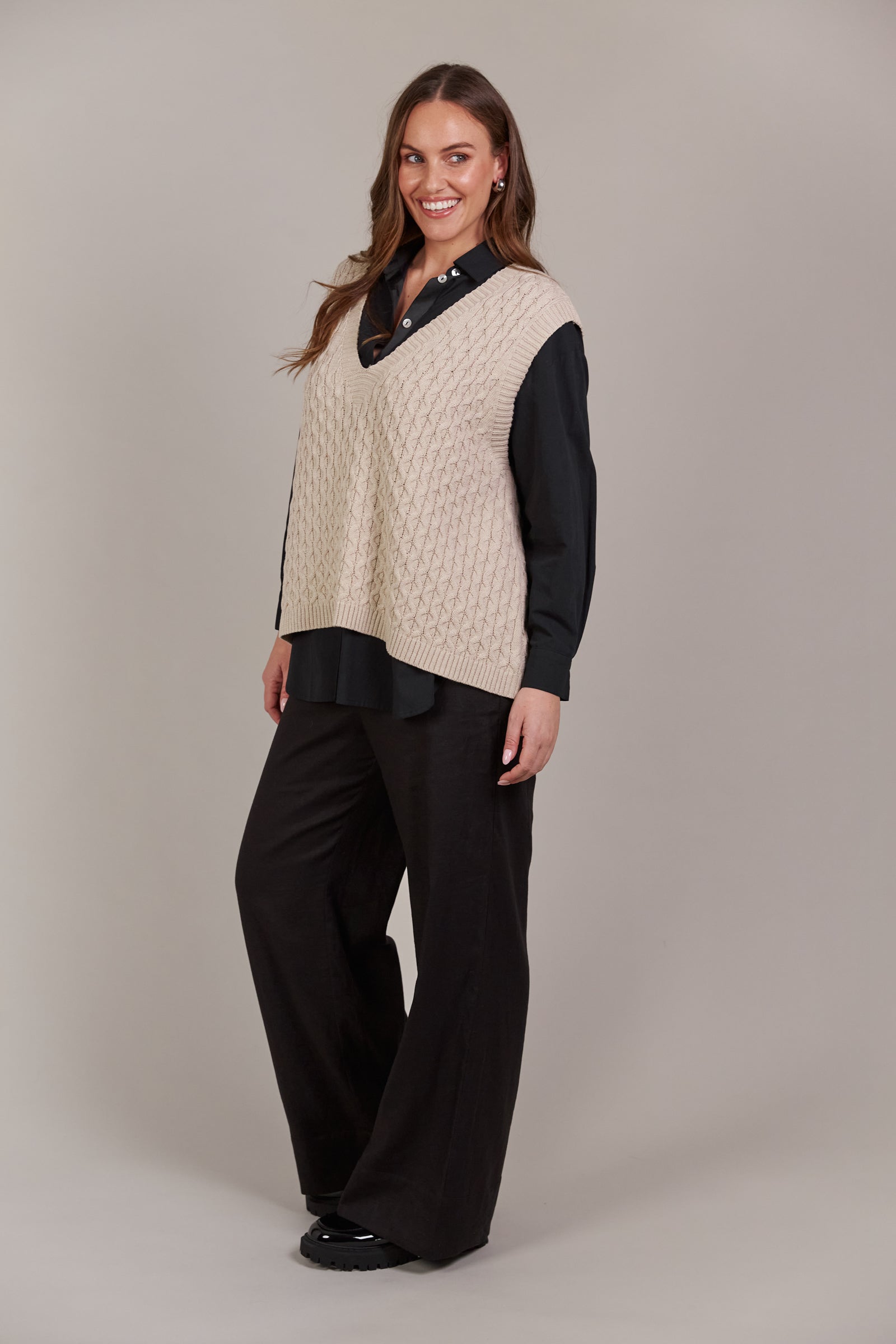 Naviva Cotton Knit Vest