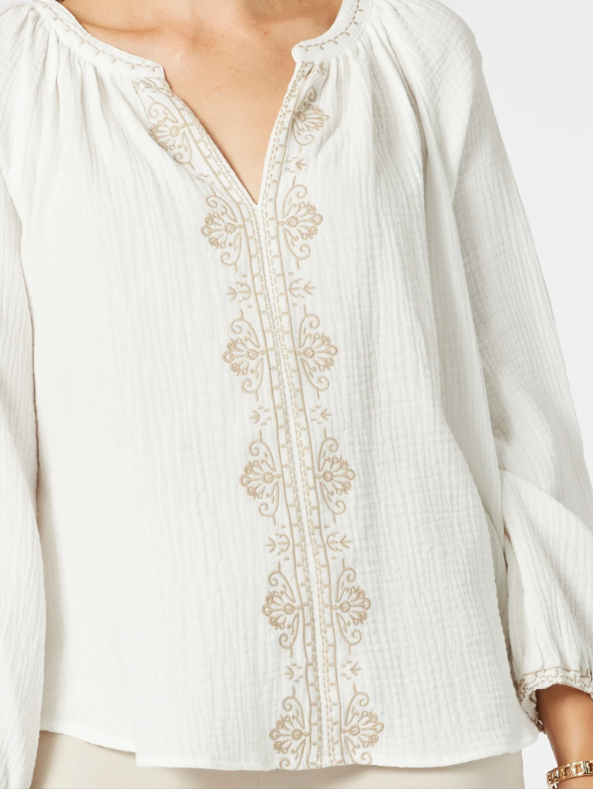 Cross Stitch Embroidered Top