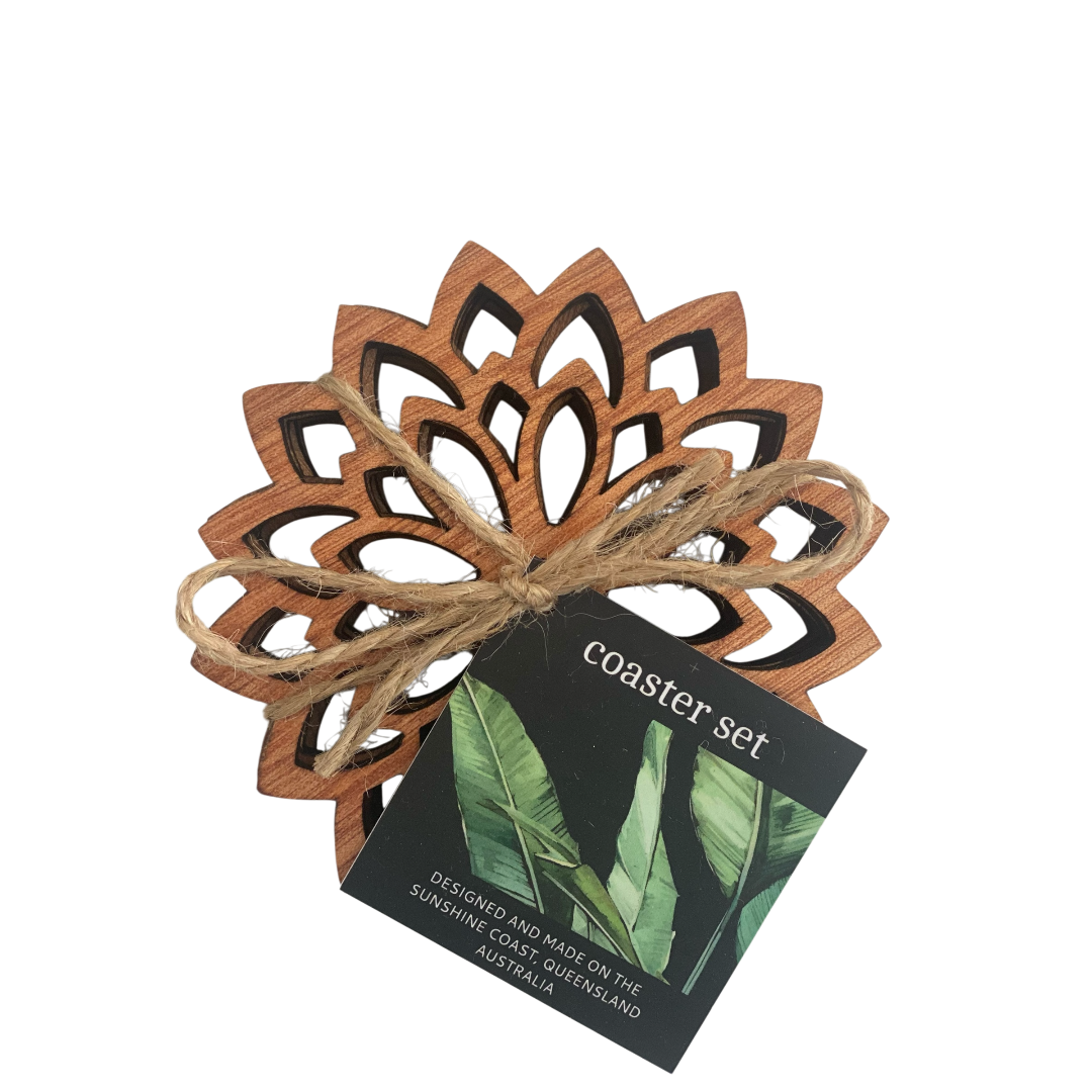 Laser Cut Timber Coasters