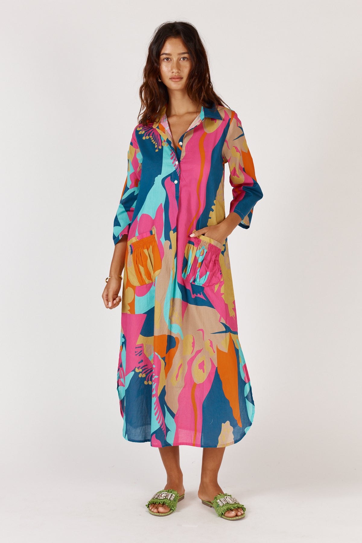 Lotus Bloom Midi Dress