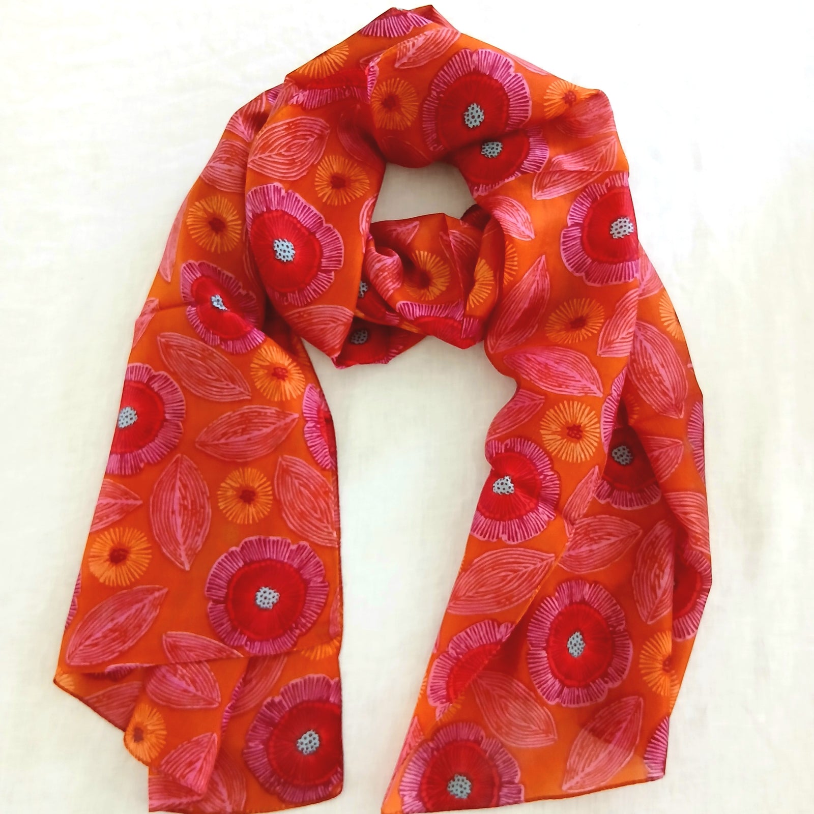 Silk Native Flower Scarf