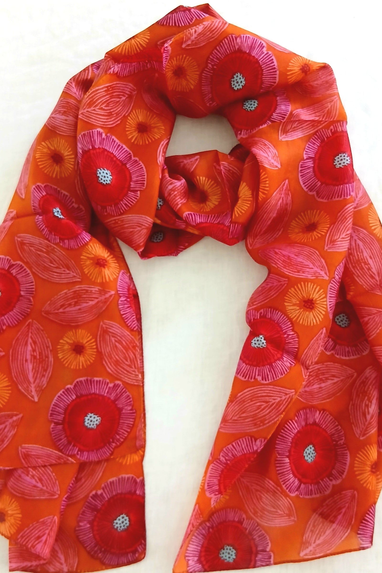 Silk Native Flower Scarf