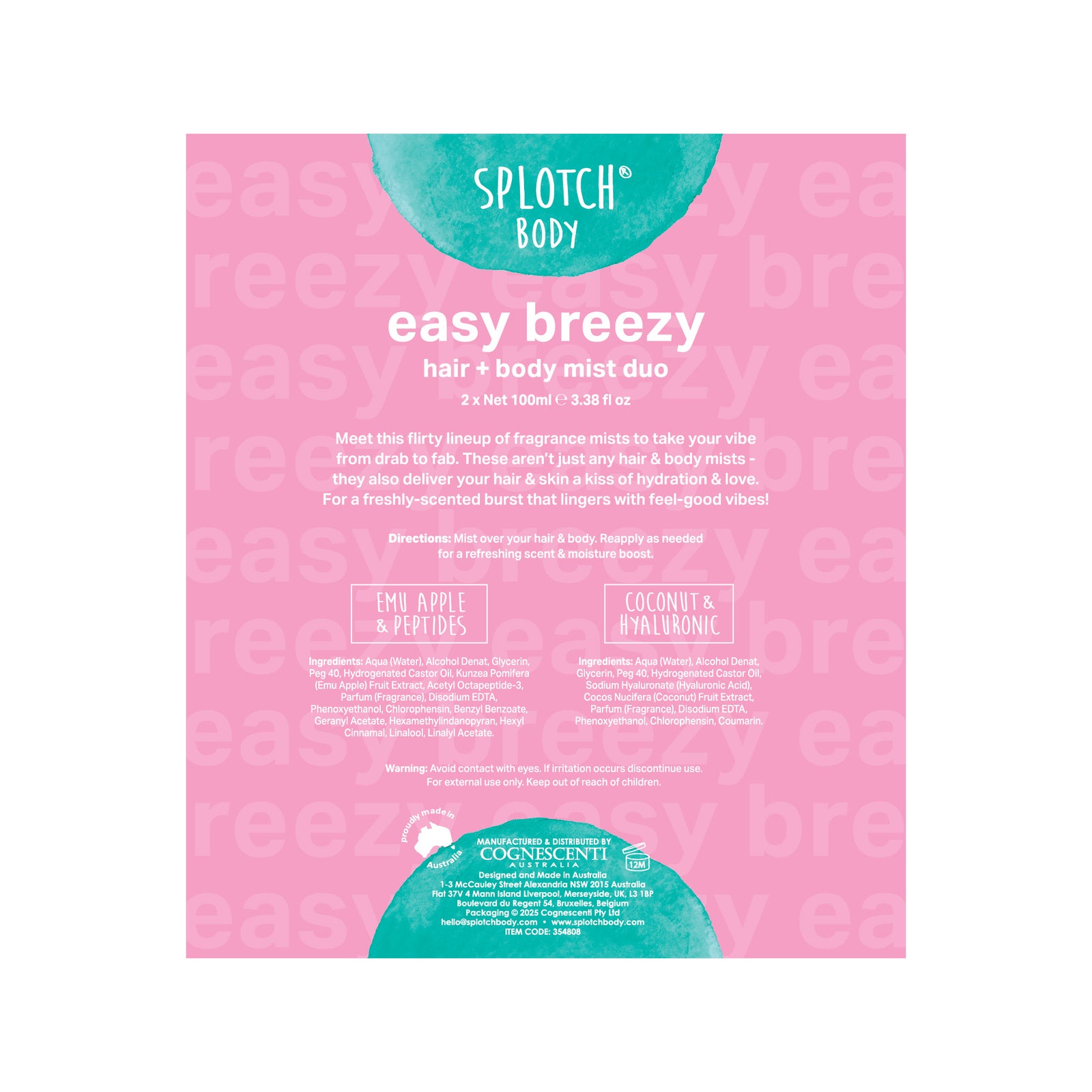 Easy Breezy Hair and Body Mist Duo