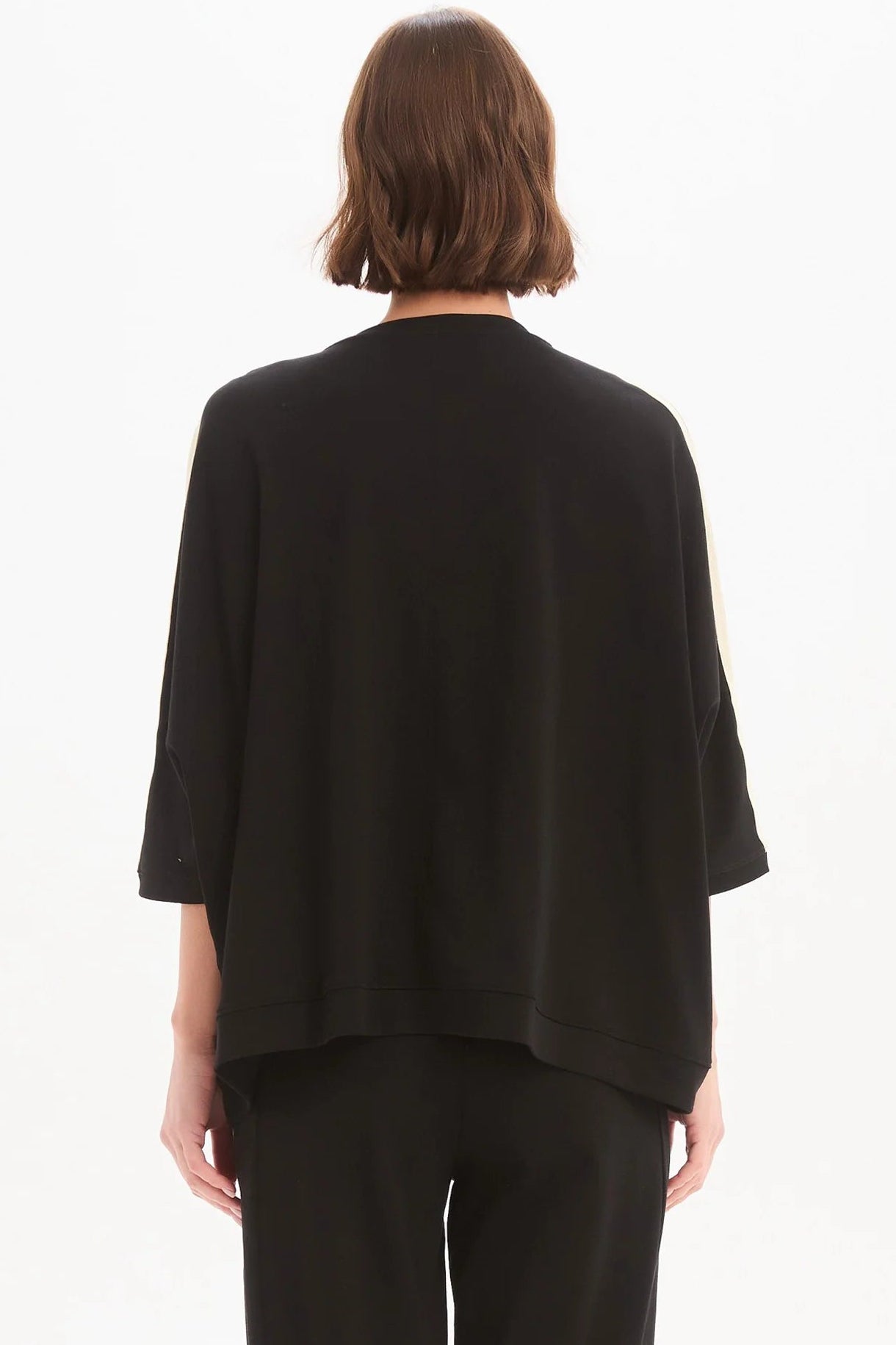 Oversized 3/4 Stripe Sleeve Tee