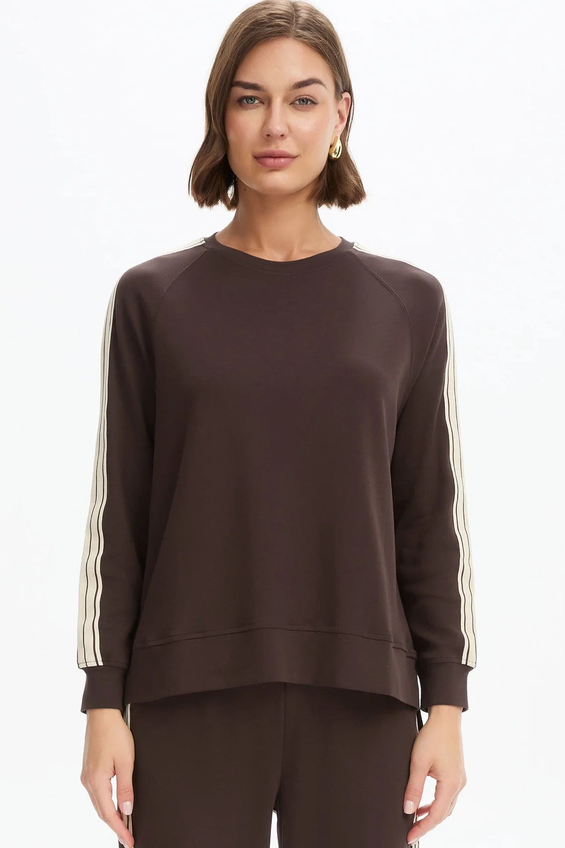 Stripe Sleeve Sweatshirt