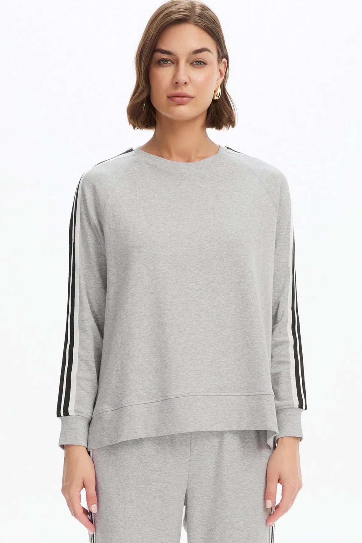 Stripe Sleeve Sweatshirt