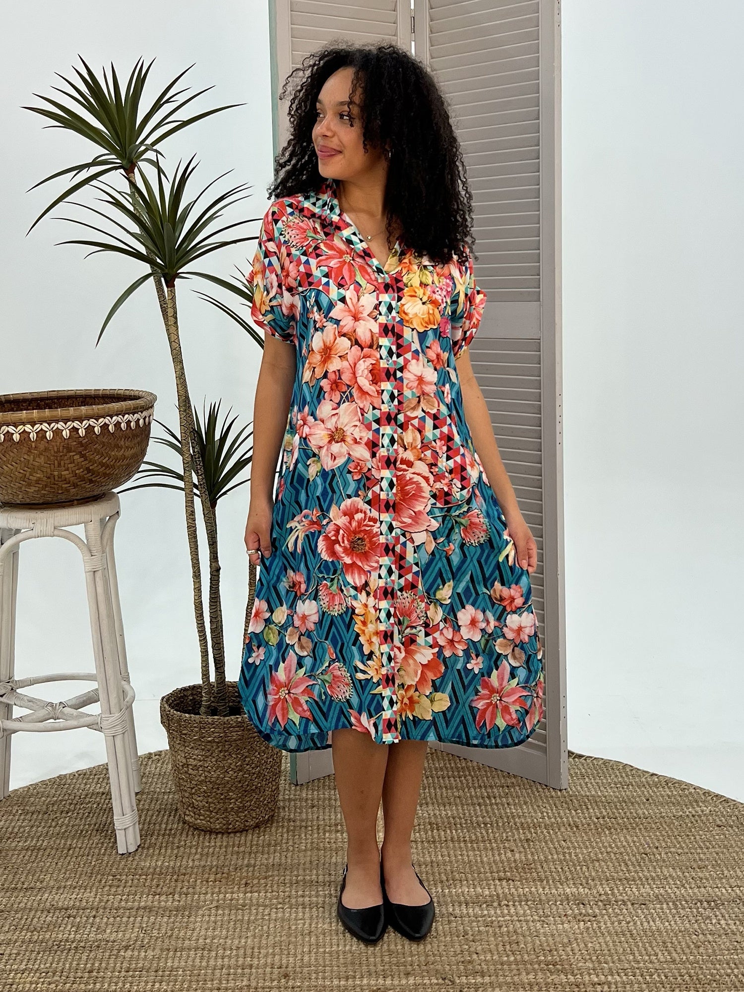 Floral Diamond Dresden Dress