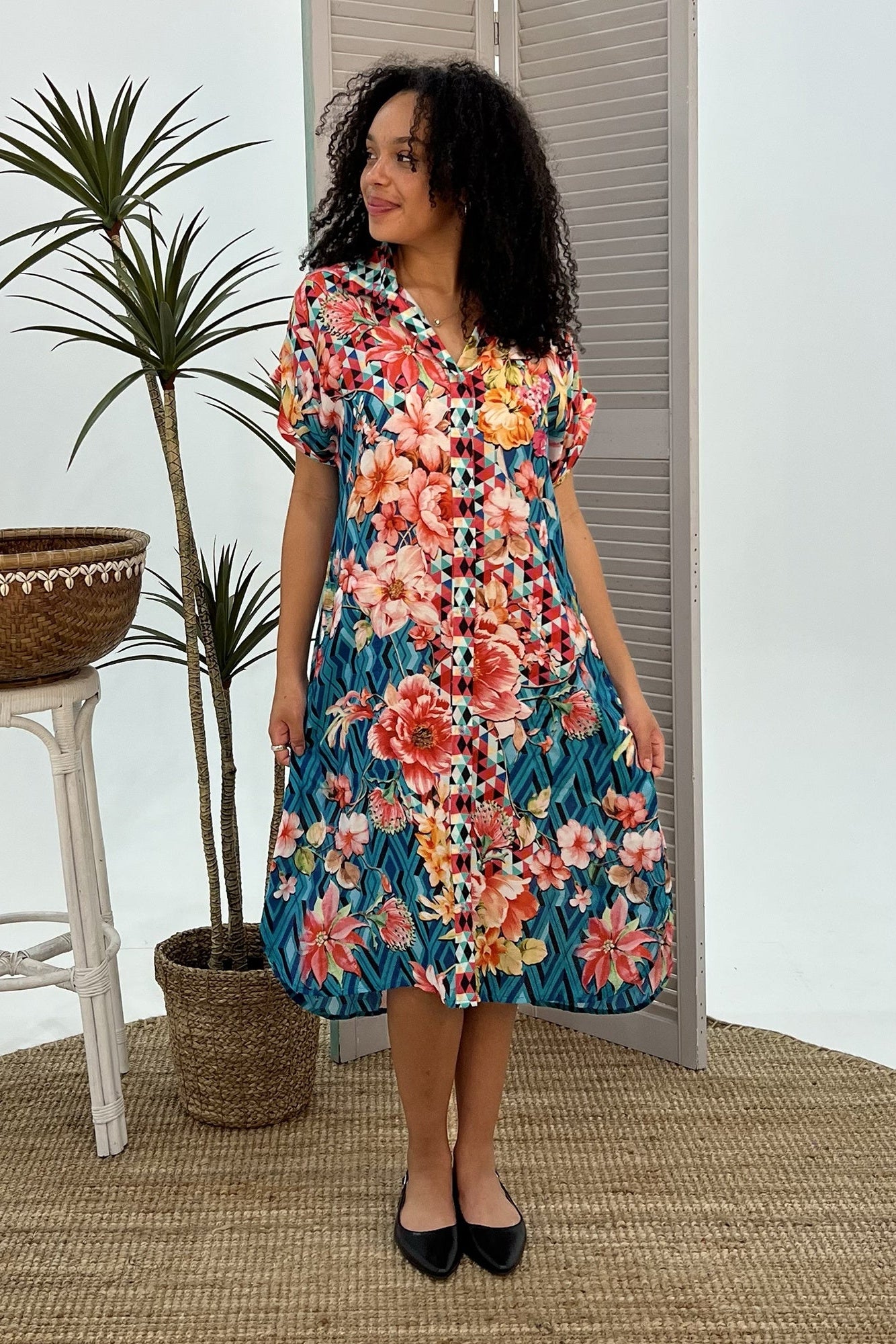 Floral Diamond Dresden Dress