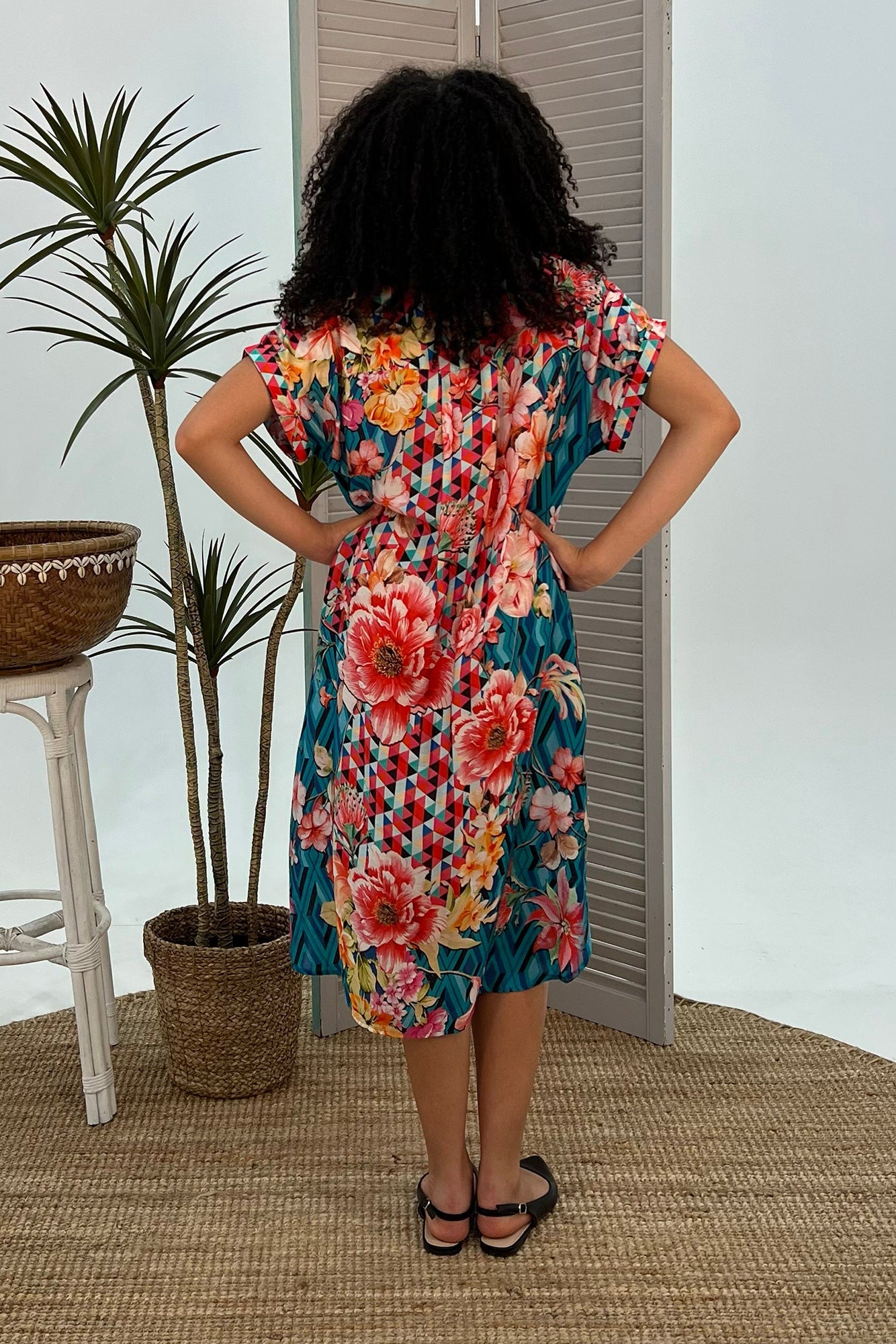 Floral Diamond Dresden Dress