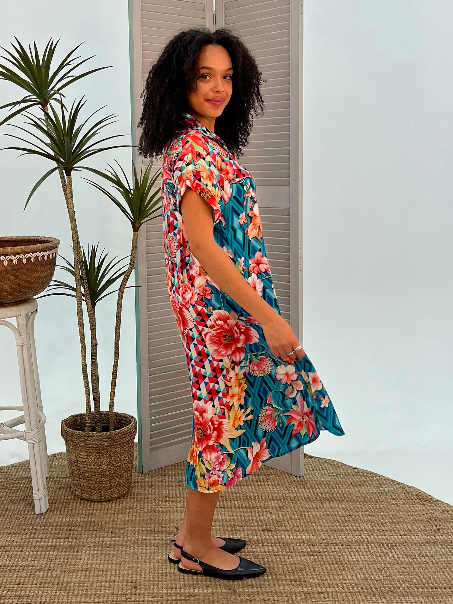 Floral Diamond Dresden Dress