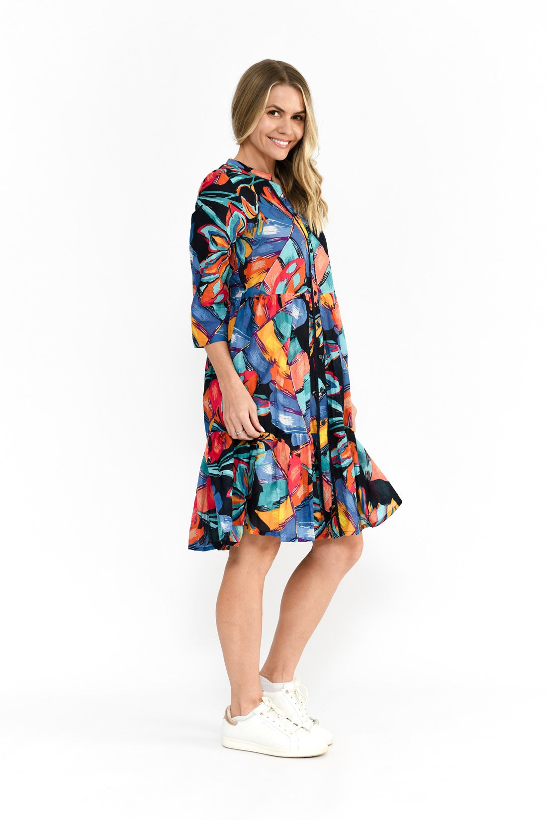 Vivian V Neck Shirt Dress