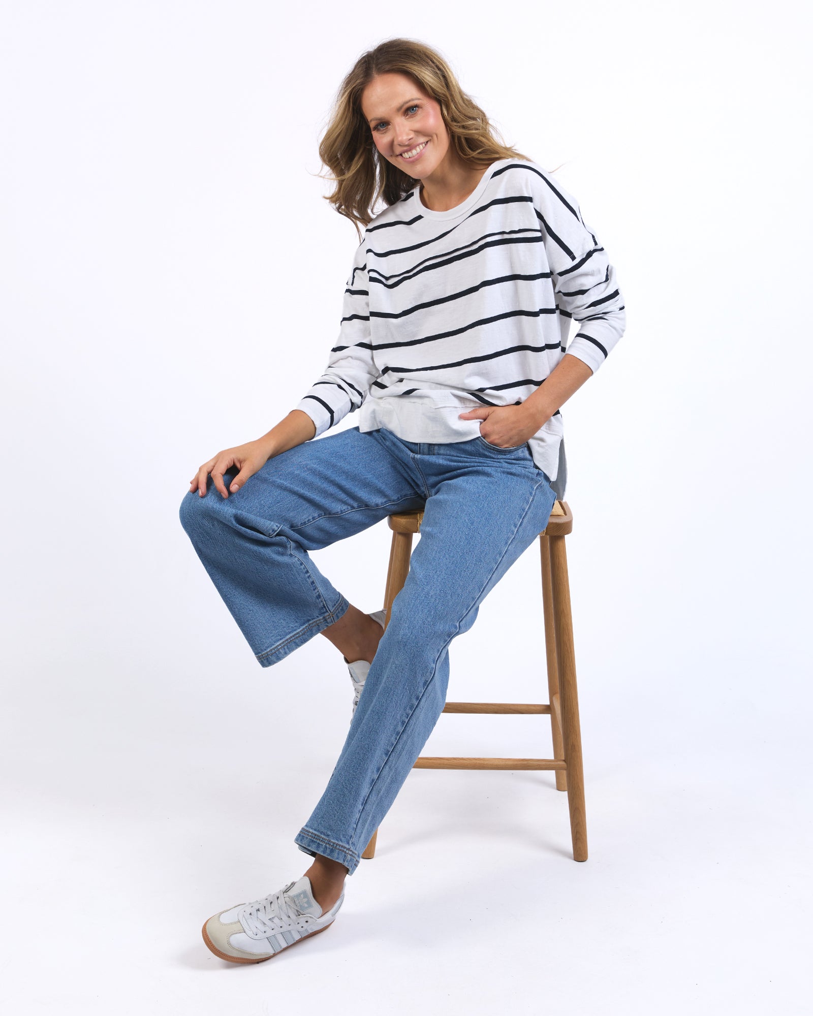 Jayne Striped Throw on Top