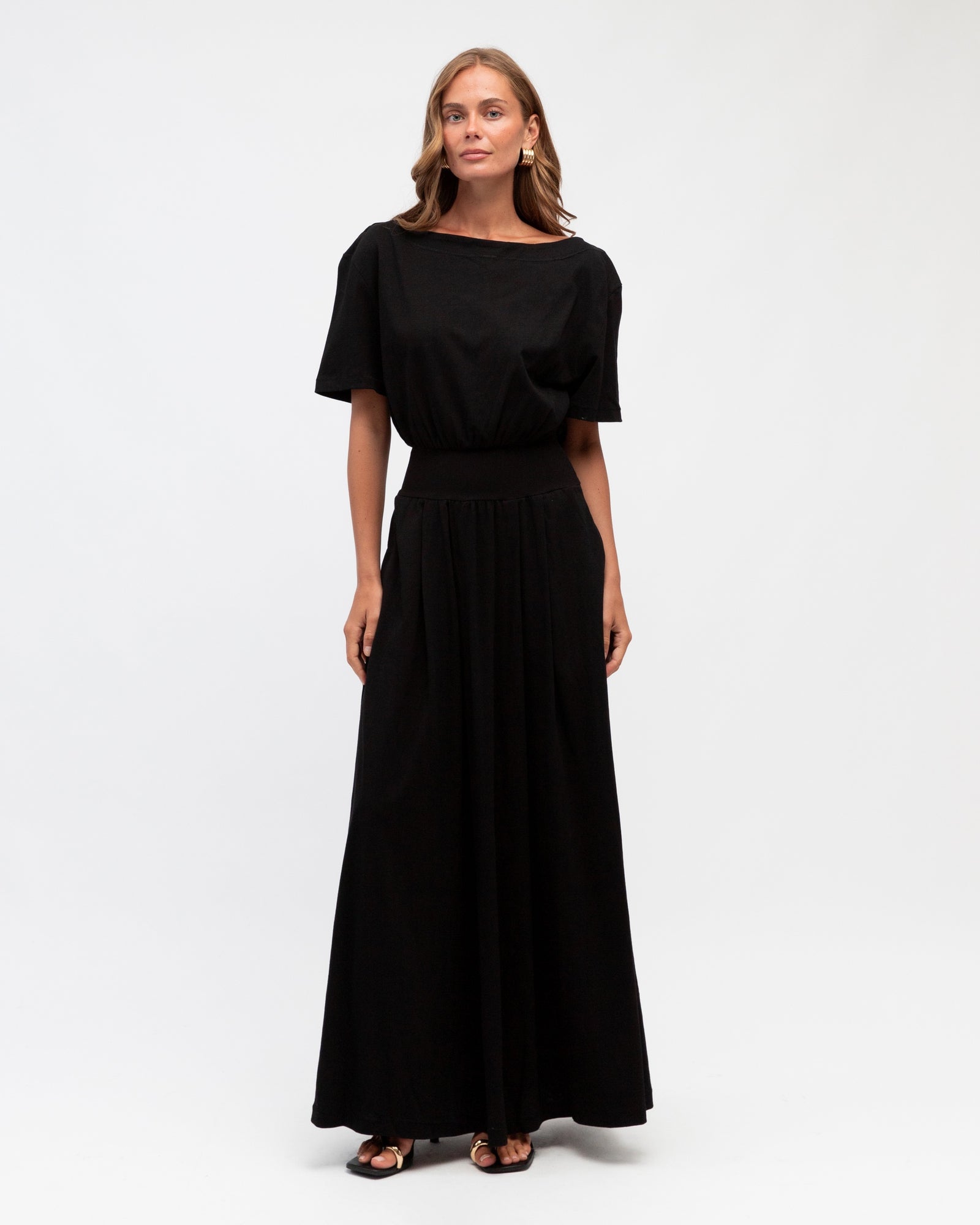 Jenna Boat Neck Maxi Dress