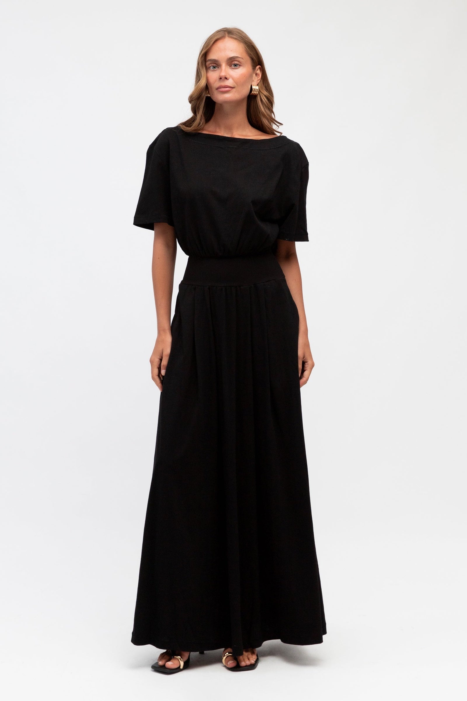 Jenna Boat Neck Maxi Dress