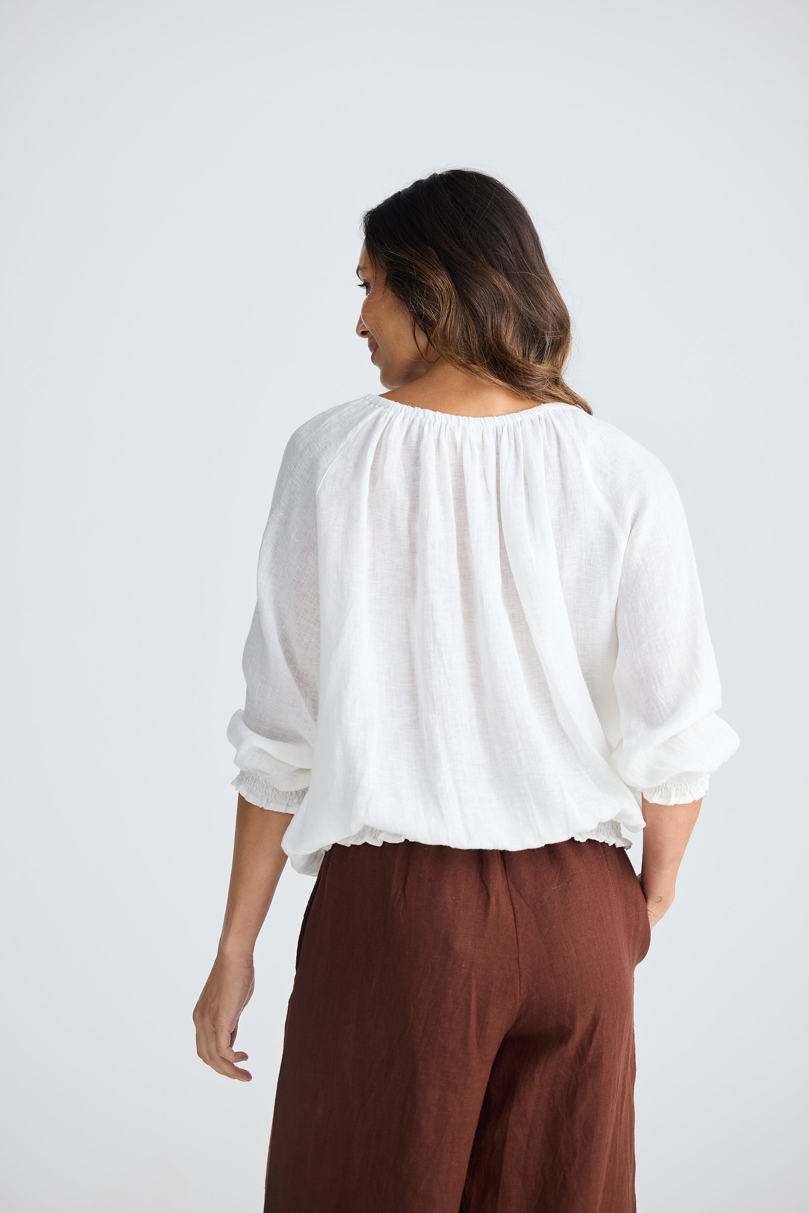 Seaside Top - Linen Gauze