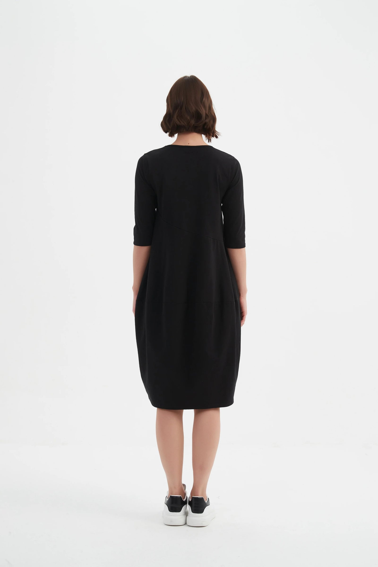 Diagonal Seam Winter Dress