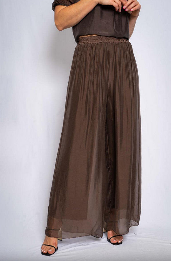 Amedei Silk Trousers by The Italian Closet at Kindred Spirit Boutique & Gift